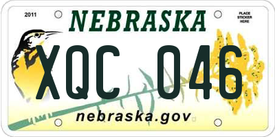 NE license plate XQC046