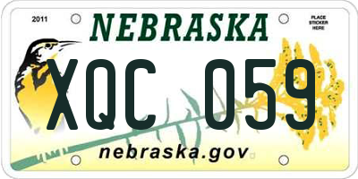 NE license plate XQC059