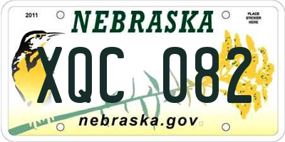 NE license plate XQC082