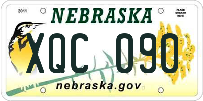 NE license plate XQC090