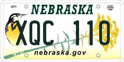 NE license plate XQC110