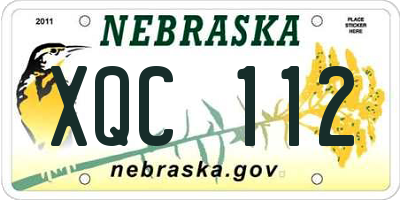 NE license plate XQC112