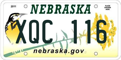 NE license plate XQC116
