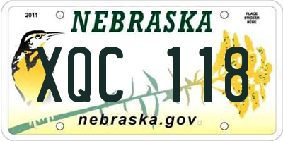 NE license plate XQC118