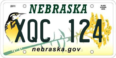 NE license plate XQC124