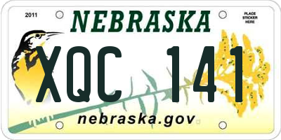 NE license plate XQC141