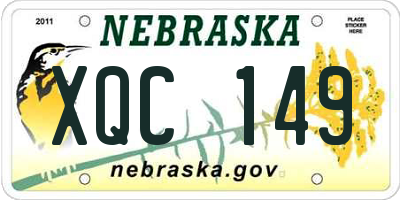 NE license plate XQC149