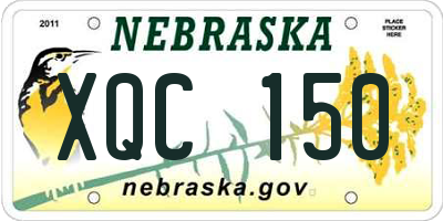 NE license plate XQC150