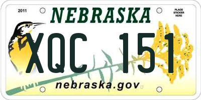 NE license plate XQC151