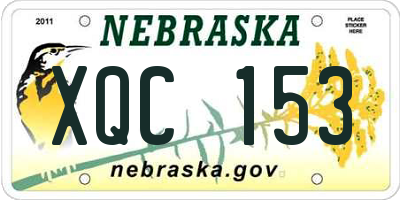NE license plate XQC153