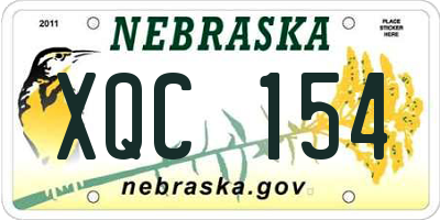 NE license plate XQC154