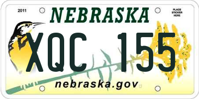 NE license plate XQC155