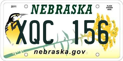 NE license plate XQC156