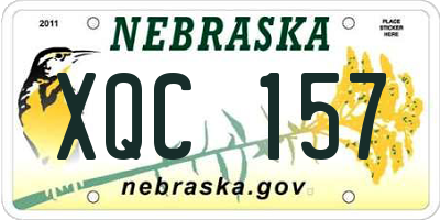NE license plate XQC157