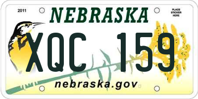 NE license plate XQC159
