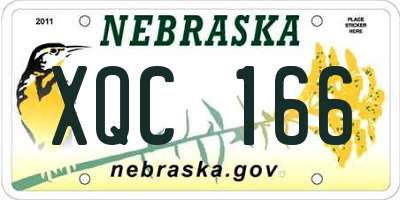 NE license plate XQC166