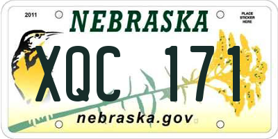 NE license plate XQC171