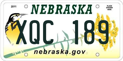 NE license plate XQC189