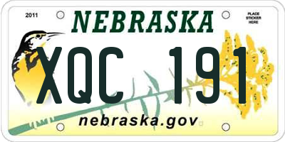 NE license plate XQC191