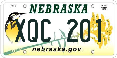 NE license plate XQC201