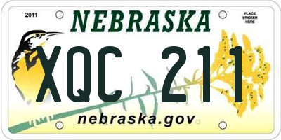 NE license plate XQC211