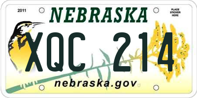 NE license plate XQC214