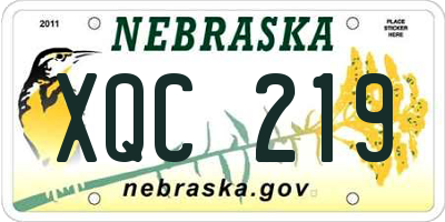 NE license plate XQC219