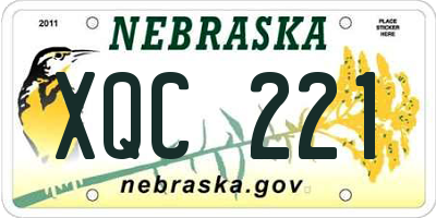 NE license plate XQC221