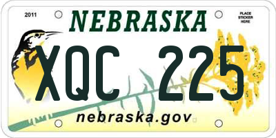 NE license plate XQC225