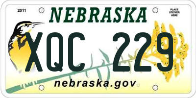 NE license plate XQC229