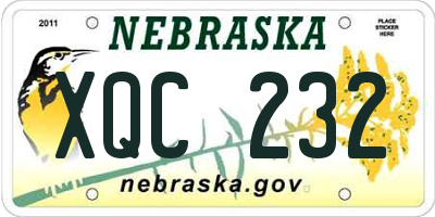 NE license plate XQC232