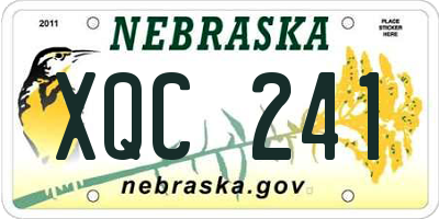 NE license plate XQC241
