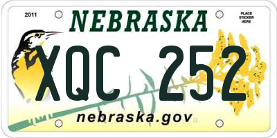 NE license plate XQC252