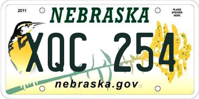 NE license plate XQC254