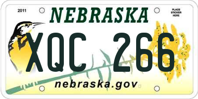 NE license plate XQC266