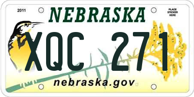 NE license plate XQC271