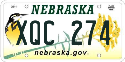 NE license plate XQC274