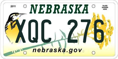 NE license plate XQC276