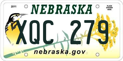 NE license plate XQC279