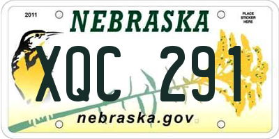 NE license plate XQC291