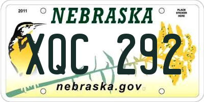 NE license plate XQC292