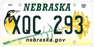 NE license plate XQC293