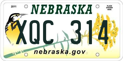 NE license plate XQC314