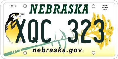 NE license plate XQC323