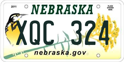 NE license plate XQC324