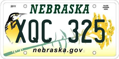 NE license plate XQC325