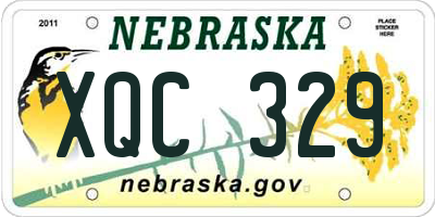 NE license plate XQC329