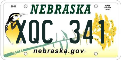 NE license plate XQC341