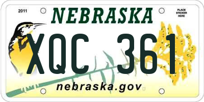 NE license plate XQC361