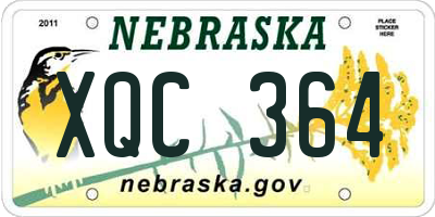 NE license plate XQC364